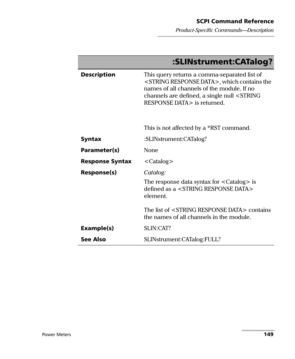 Slinstrument:catalog | EXFO IQS-1500 Power Meters for IQS-500/600 User Manual | Page 157 / 172