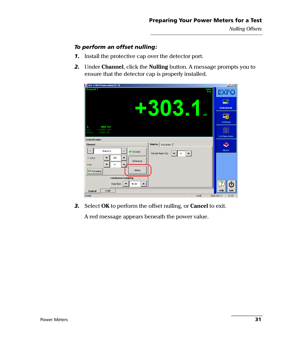 EXFO IQS-1500 Power Meters for IQS-500/600 User Manual | Page 39 / 172