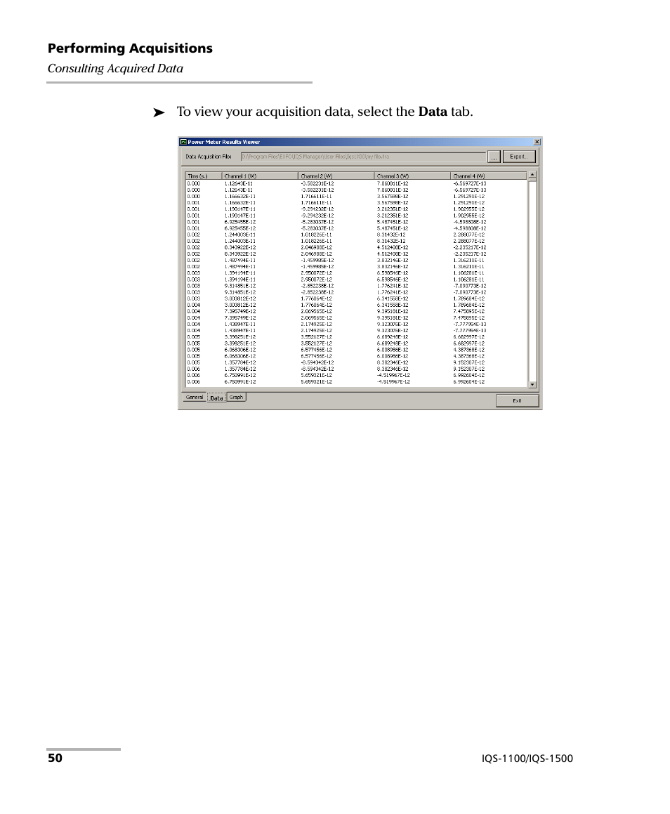 EXFO IQS-1500 Power Meters for IQS-500/600 User Manual | Page 58 / 172