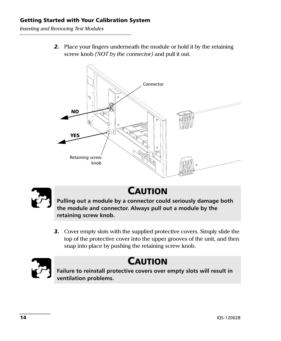 Aution | EXFO IQS-12002B Calibration System User Manual | Page 18 / 108