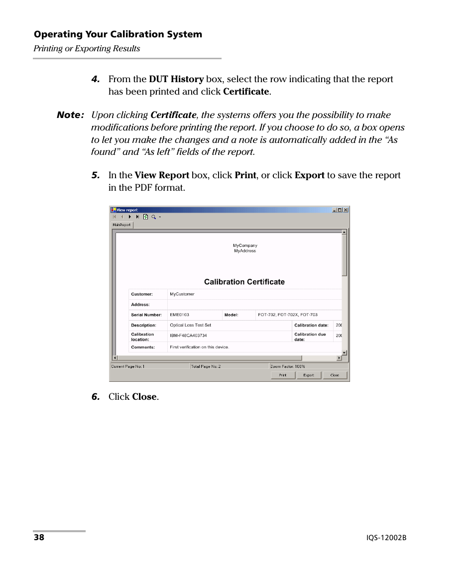 EXFO IQS-12002B Calibration System User Manual | Page 42 / 108