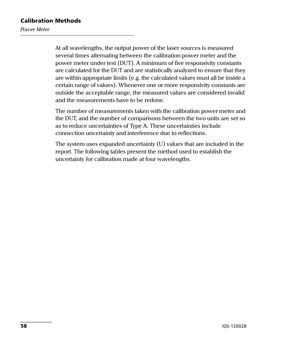 EXFO IQS-12002B Calibration System User Manual | Page 62 / 108
