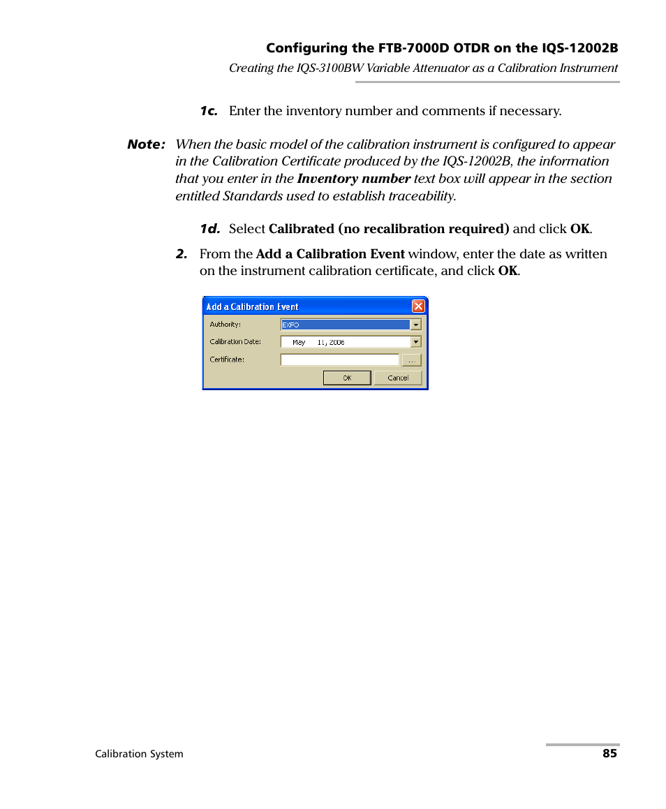 EXFO IQS-12002B Calibration System User Manual | Page 89 / 108