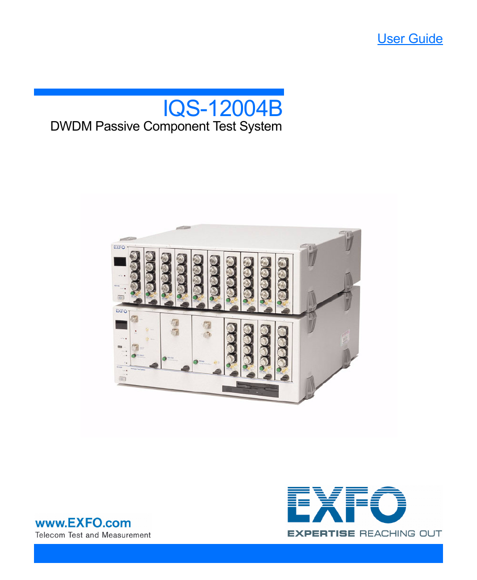 EXFO IQS-12004B DWDM Passive Component Test System for IQS-500 User Manual | 437 pages