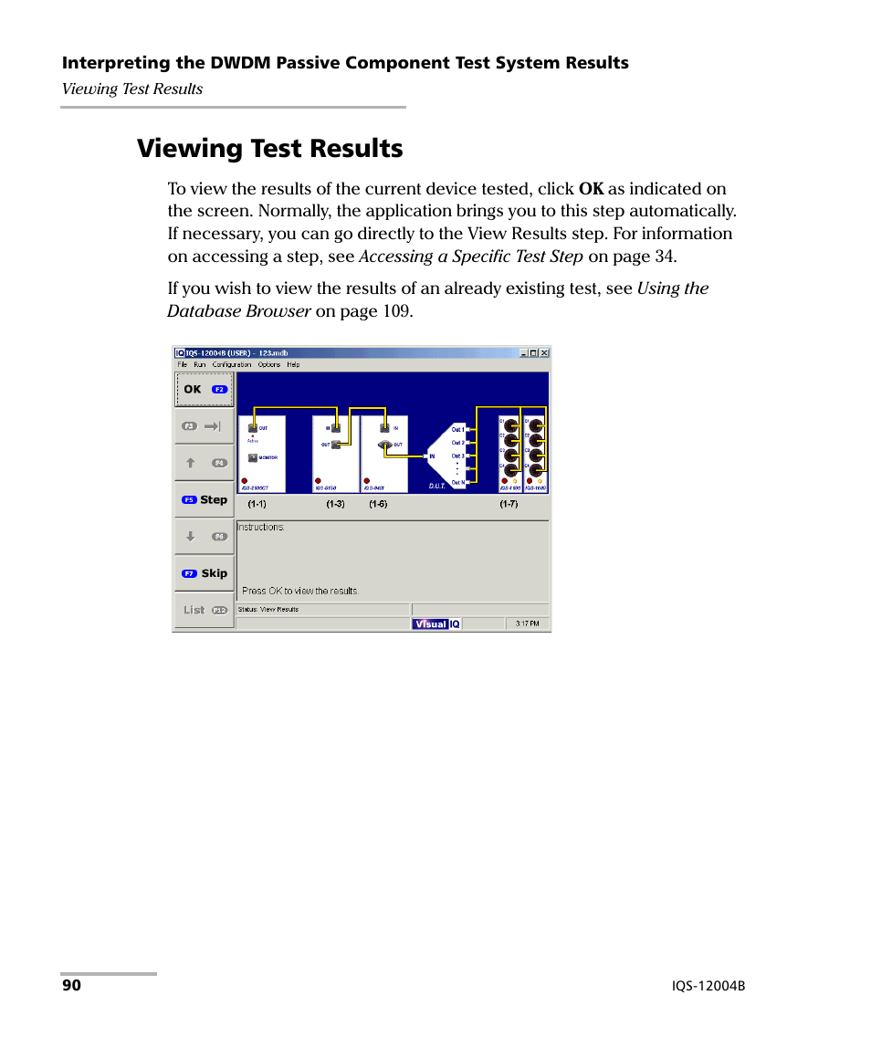 Viewing test results | EXFO IQS-12004B DWDM Passive Component Test System for IQS-500 User Manual | Page 102 / 437