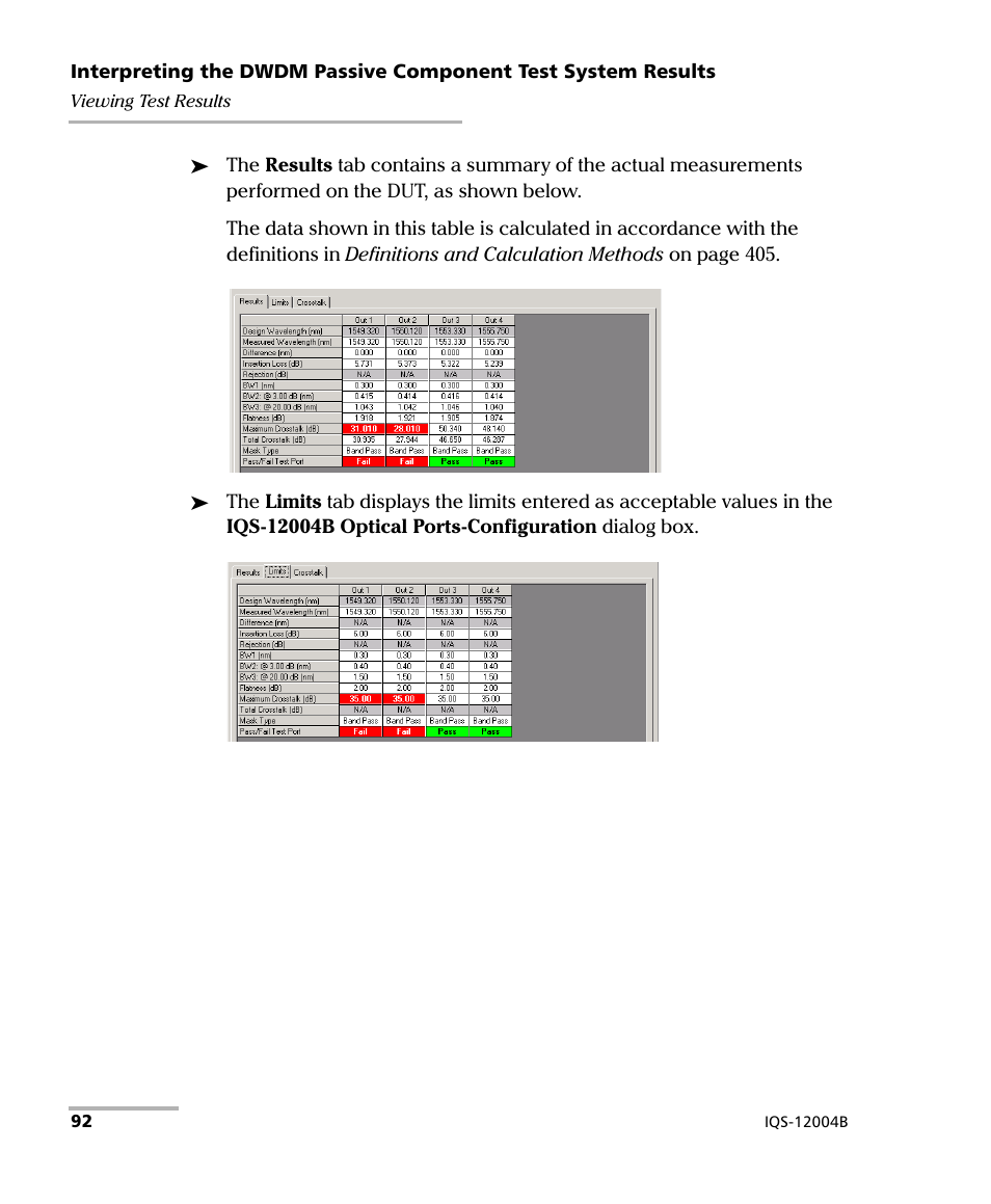 EXFO IQS-12004B DWDM Passive Component Test System for IQS-500 User Manual | Page 104 / 437