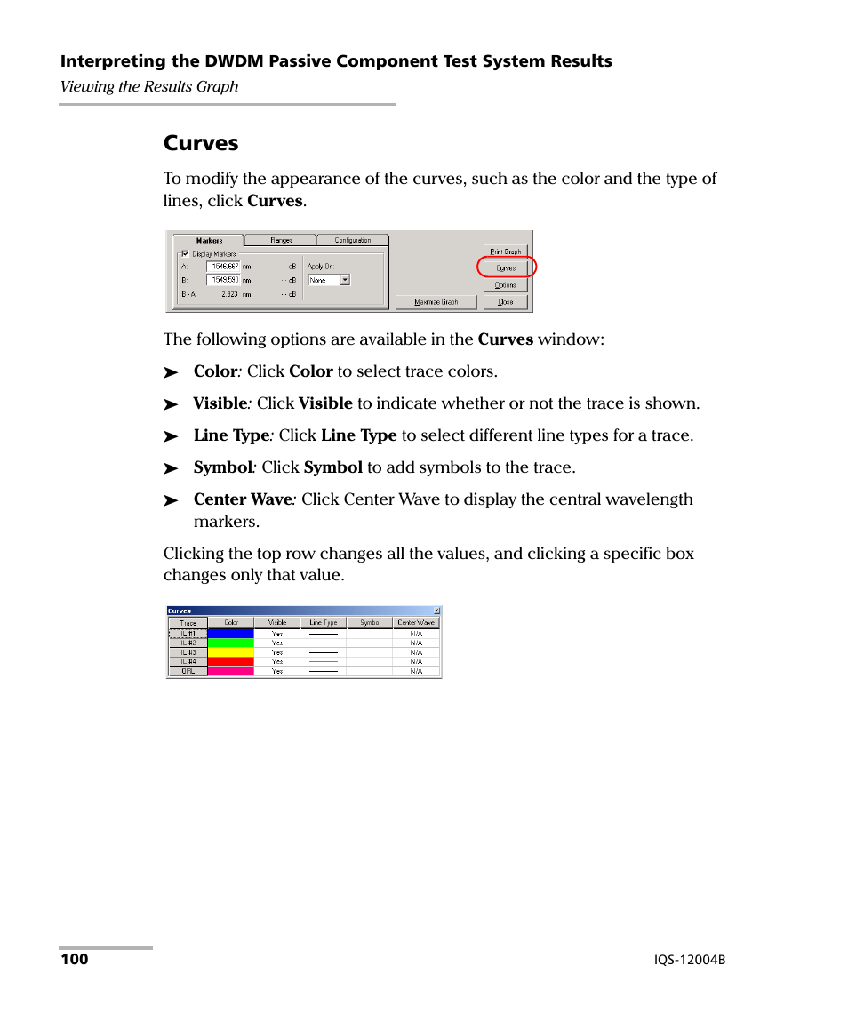 Curves | EXFO IQS-12004B DWDM Passive Component Test System for IQS-500 User Manual | Page 112 / 437