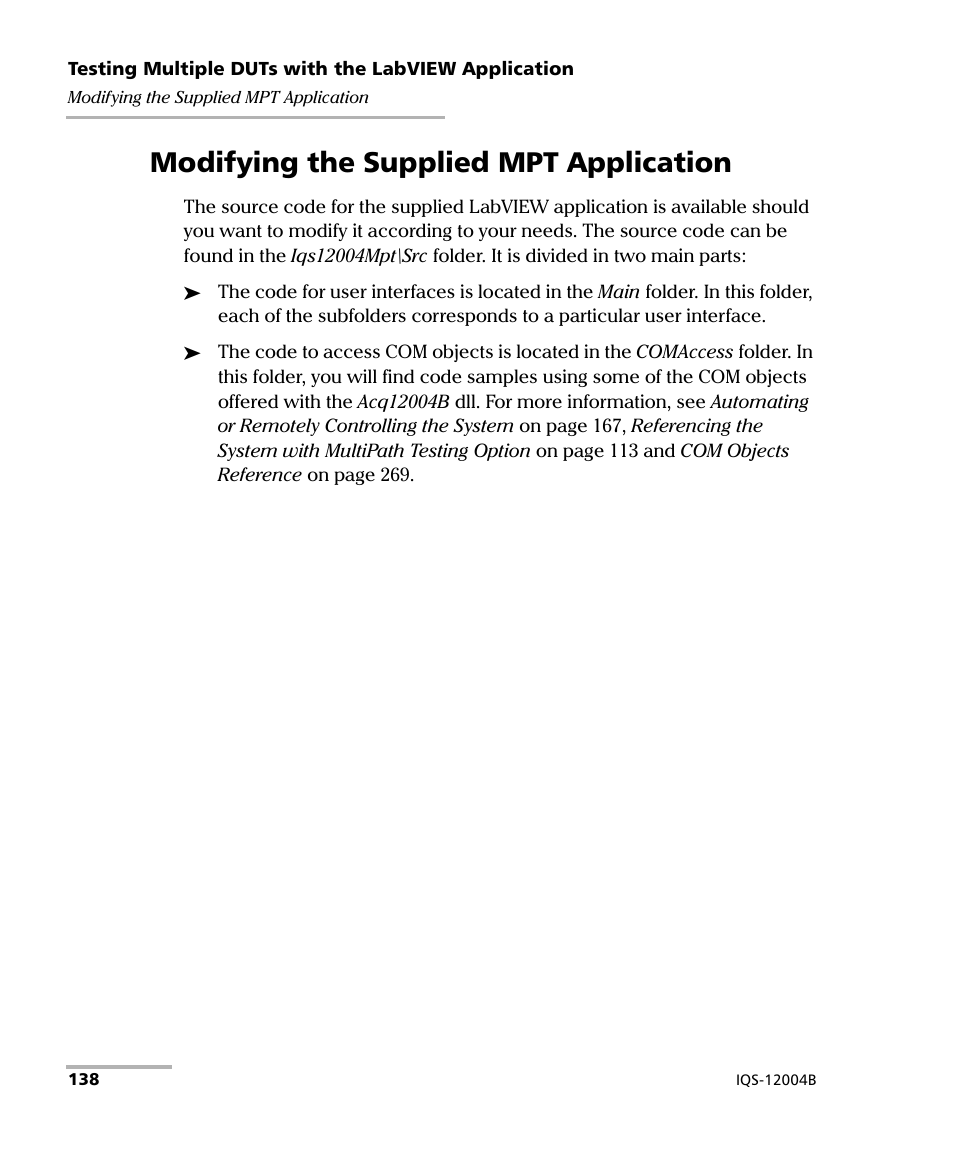 Modifying the supplied mpt application | EXFO IQS-12004B DWDM Passive Component Test System for IQS-500 User Manual | Page 150 / 437