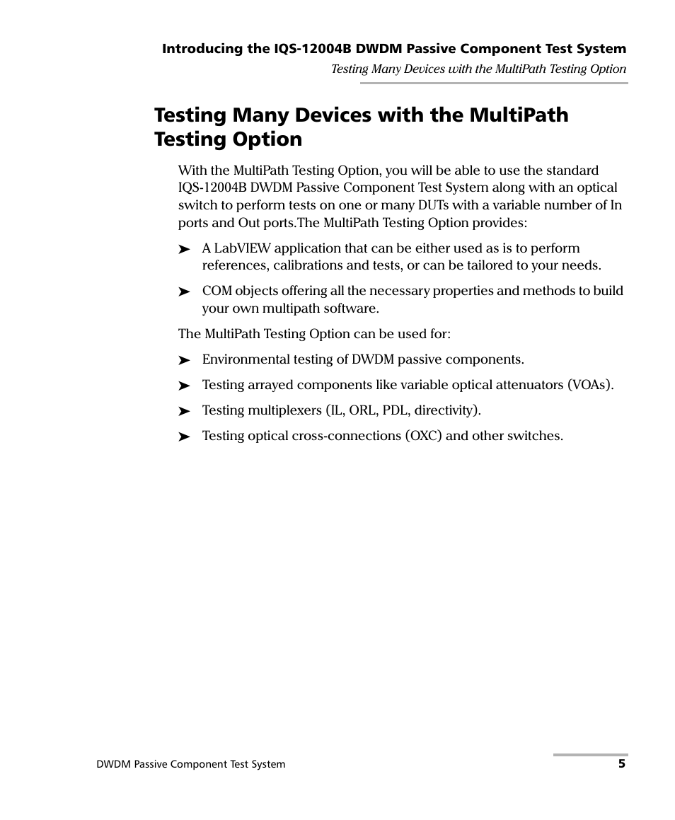 EXFO IQS-12004B DWDM Passive Component Test System for IQS-500 User Manual | Page 17 / 437