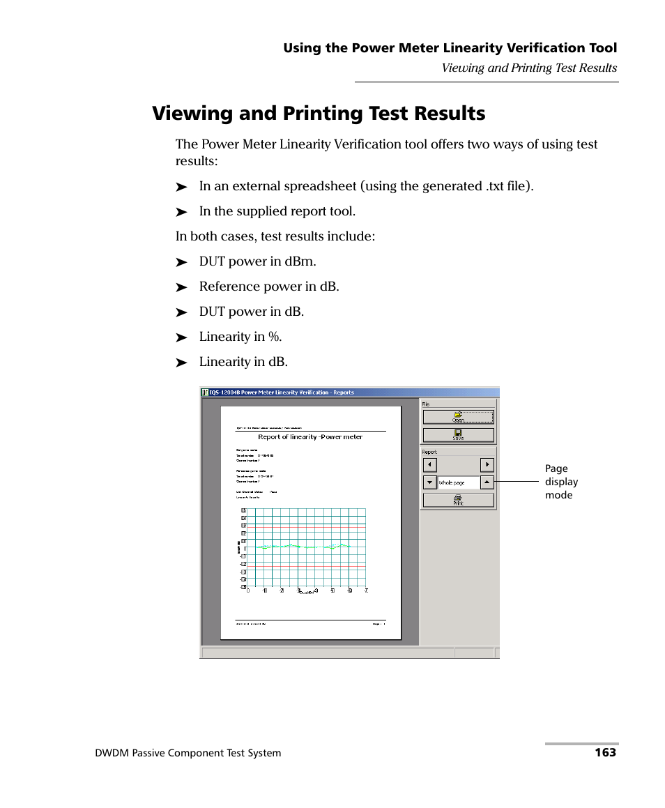 Viewing and printing test results | EXFO IQS-12004B DWDM Passive Component Test System for IQS-500 User Manual | Page 175 / 437