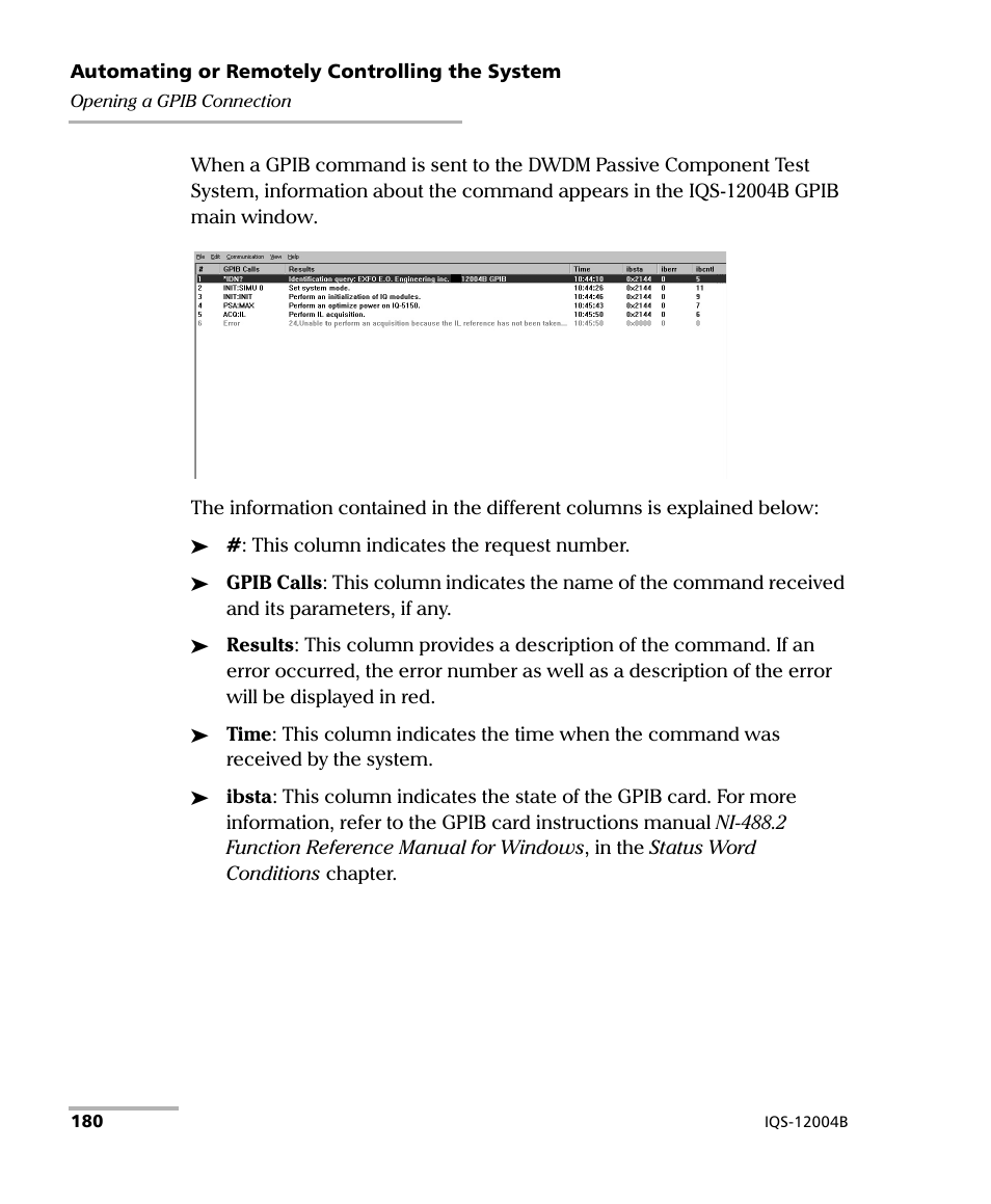 EXFO IQS-12004B DWDM Passive Component Test System for IQS-500 User Manual | Page 192 / 437