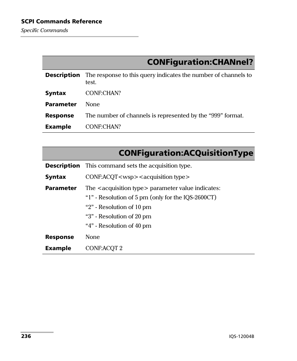 Configuration:channel, Configuration:acquisitiontype | EXFO IQS-12004B DWDM Passive Component Test System for IQS-500 User Manual | Page 248 / 437