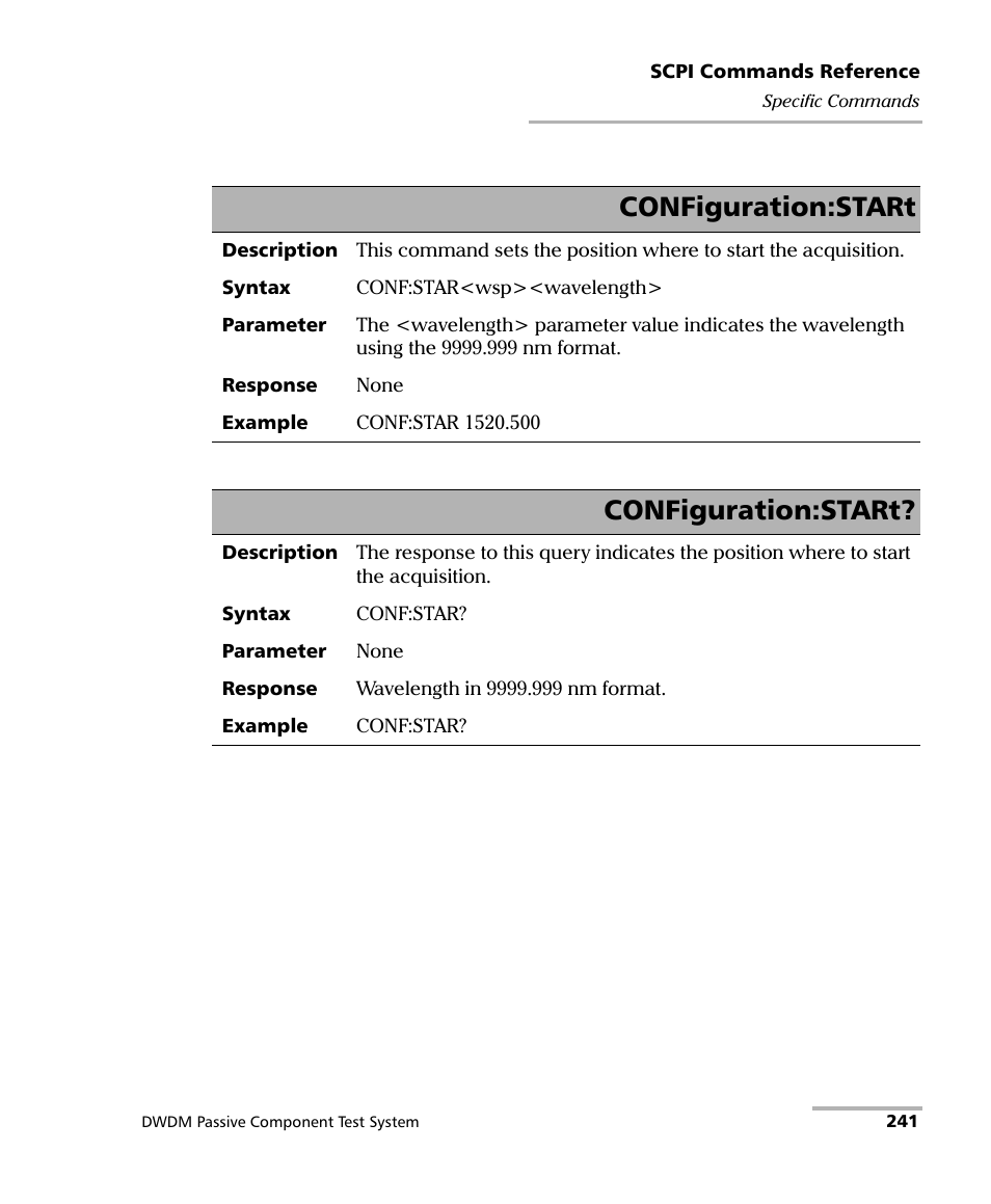 Configuration:start | EXFO IQS-12004B DWDM Passive Component Test System for IQS-500 User Manual | Page 253 / 437