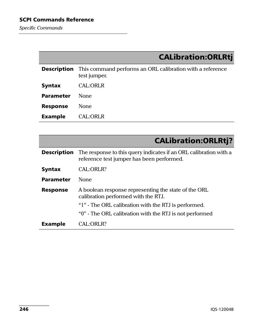 Calibration:orlrtj | EXFO IQS-12004B DWDM Passive Component Test System for IQS-500 User Manual | Page 258 / 437