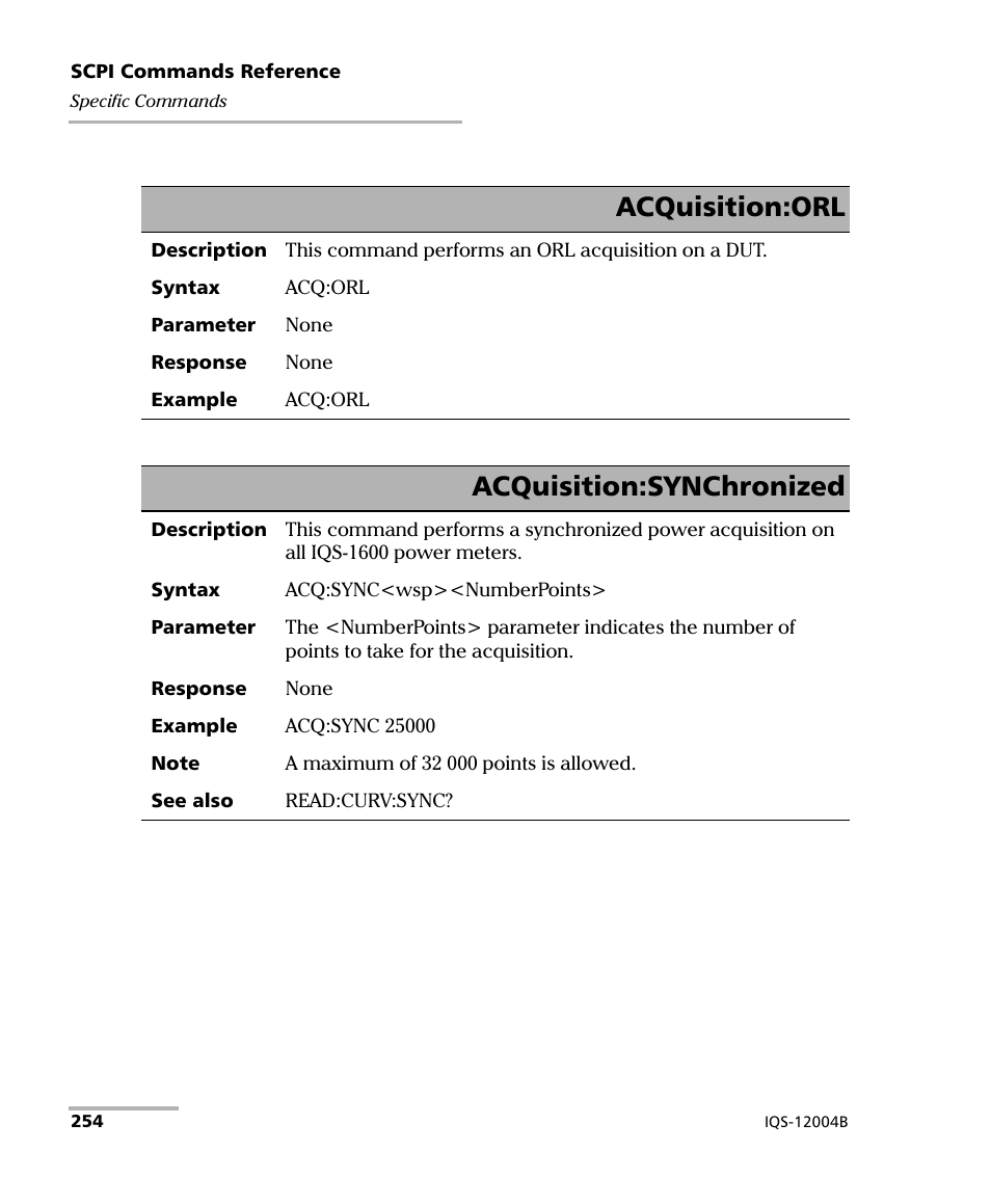 Acquisition:orl, Acquisition:synchronized | EXFO IQS-12004B DWDM Passive Component Test System for IQS-500 User Manual | Page 266 / 437