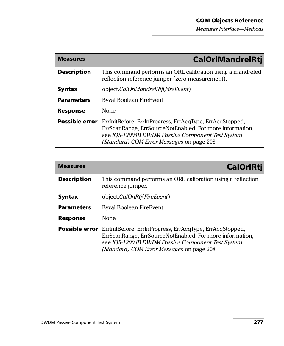 Calorlmandrelrtj, Calorlrtj | EXFO IQS-12004B DWDM Passive Component Test System for IQS-500 User Manual | Page 289 / 437