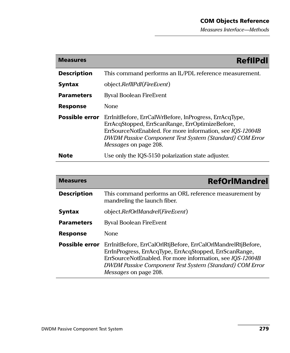 Refilpdl, Reforlmandrel | EXFO IQS-12004B DWDM Passive Component Test System for IQS-500 User Manual | Page 291 / 437