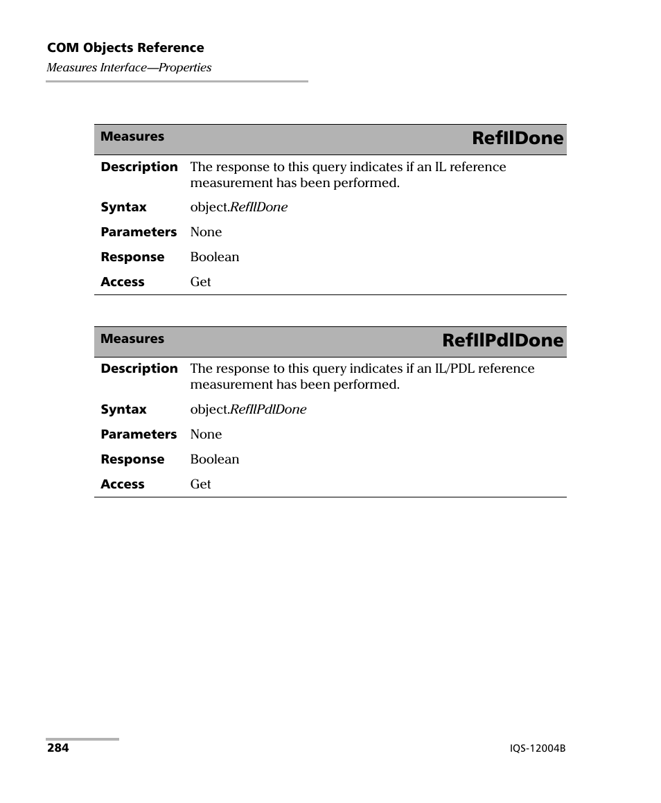 Refildone, Refilpdldone | EXFO IQS-12004B DWDM Passive Component Test System for IQS-500 User Manual | Page 296 / 437