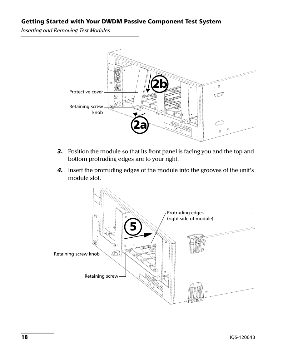 2b 2a | EXFO IQS-12004B DWDM Passive Component Test System for IQS-500 User Manual | Page 30 / 437