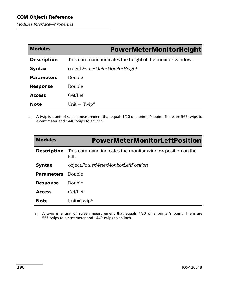 Powermetermonitorheight, Powermetermonitorleftposition | EXFO IQS-12004B DWDM Passive Component Test System for IQS-500 User Manual | Page 310 / 437