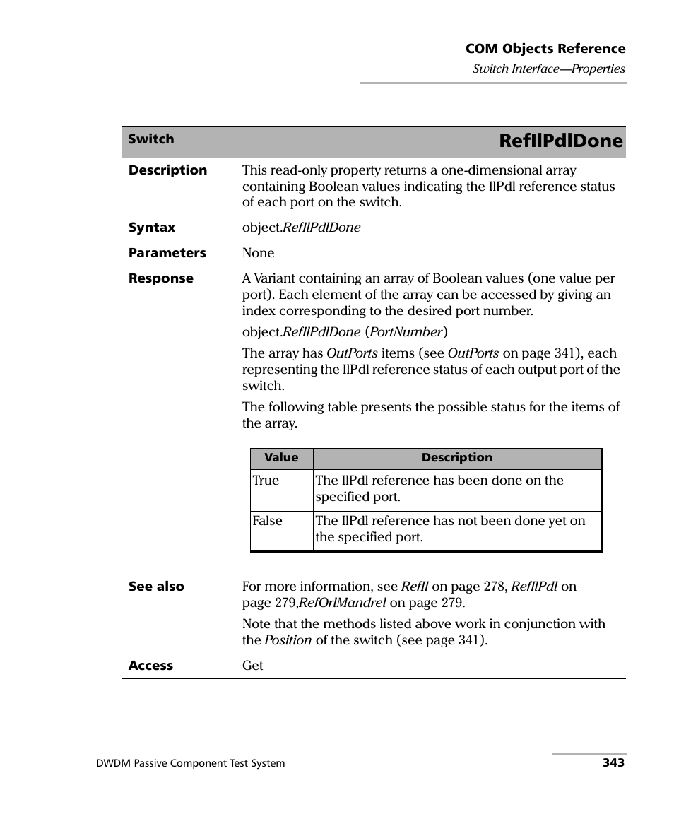 Refilpdldone | EXFO IQS-12004B DWDM Passive Component Test System for IQS-500 User Manual | Page 355 / 437