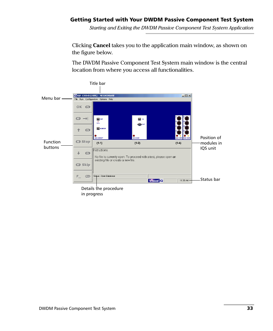 EXFO IQS-12004B DWDM Passive Component Test System for IQS-500 User Manual | Page 45 / 437