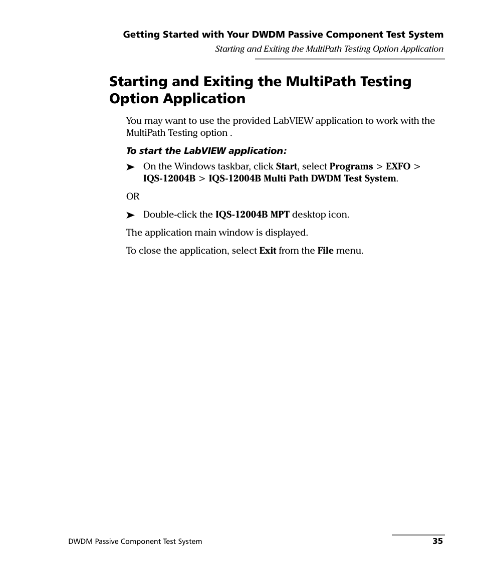 EXFO IQS-12004B DWDM Passive Component Test System for IQS-500 User Manual | Page 47 / 437