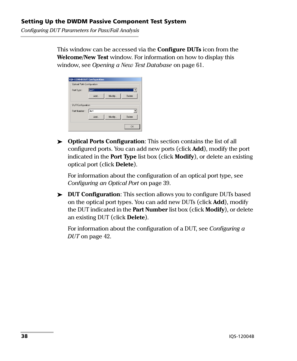 EXFO IQS-12004B DWDM Passive Component Test System for IQS-500 User Manual | Page 50 / 437