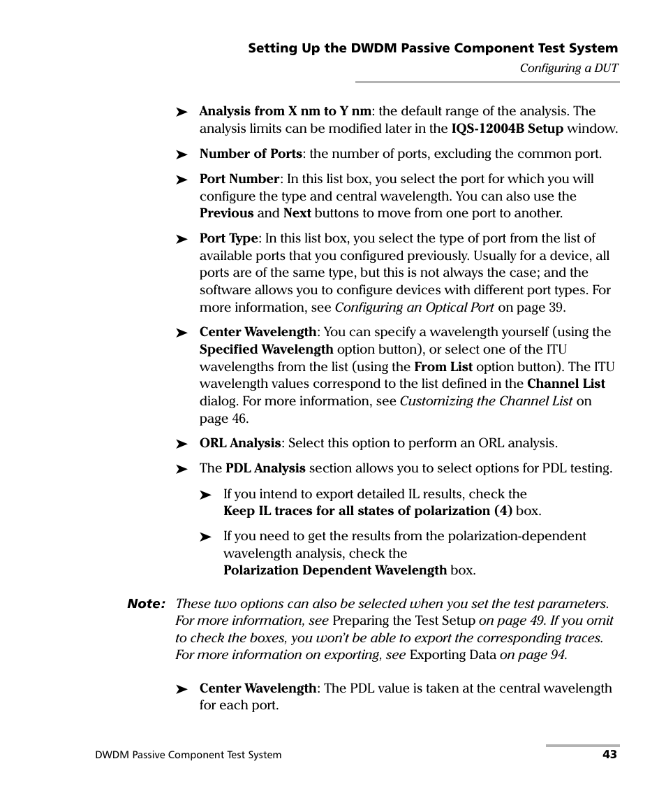 EXFO IQS-12004B DWDM Passive Component Test System for IQS-500 User Manual | Page 55 / 437