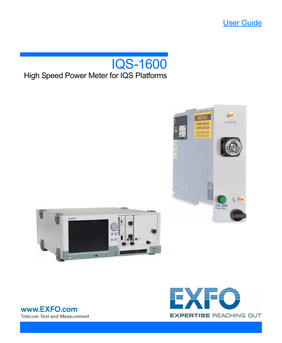 EXFO IQS-1600 High-Speed Power Meter for IQS-500/600 User Manual | 238 pages