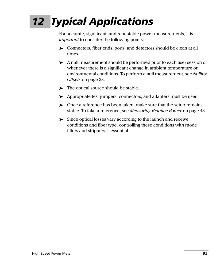 12 typical applications | EXFO IQS-1600 High-Speed Power Meter for IQS-500/600 User Manual | Page 101 / 238
