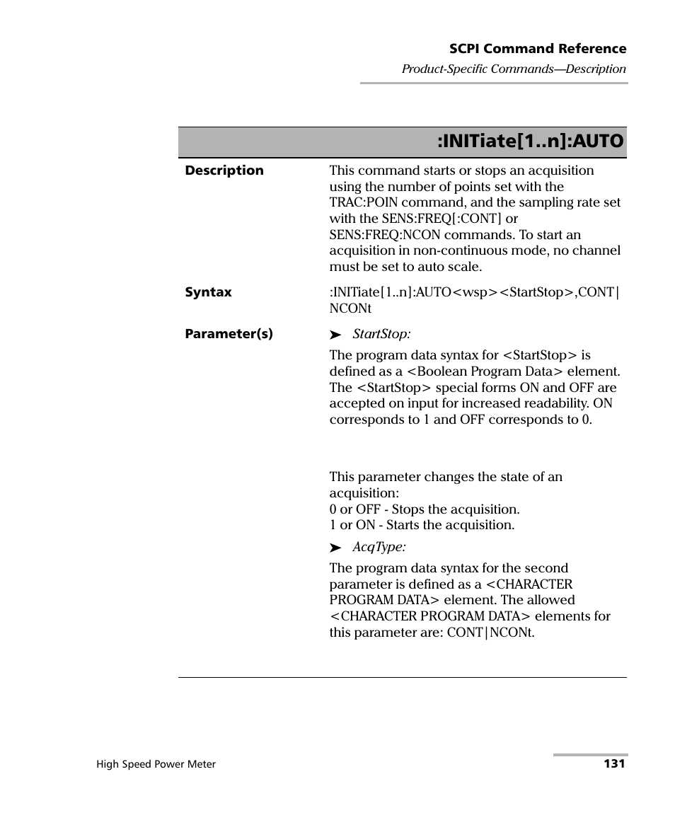 Initiate[1..n]:auto | EXFO IQS-1600 High-Speed Power Meter for IQS-500/600 User Manual | Page 139 / 238