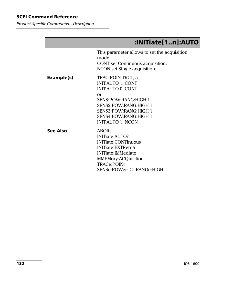 Initiate[1..n]:auto | EXFO IQS-1600 High-Speed Power Meter for IQS-500/600 User Manual | Page 140 / 238