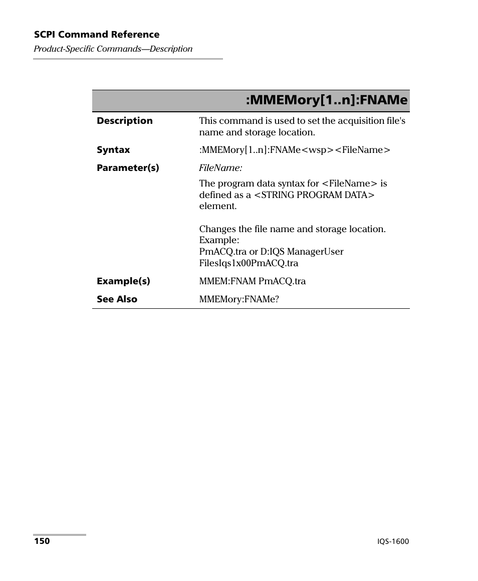 EXFO IQS-1600 High-Speed Power Meter for IQS-500/600 User Manual | Page 158 / 238