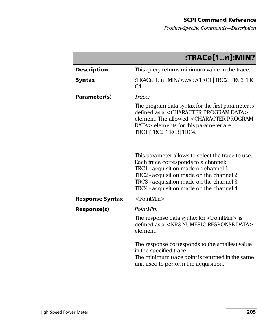 Trace[1..n]:min | EXFO IQS-1600 High-Speed Power Meter for IQS-500/600 User Manual | Page 213 / 238