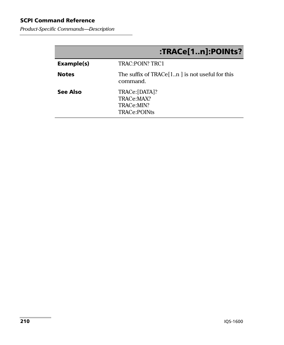 Trace[1..n]:points | EXFO IQS-1600 High-Speed Power Meter for IQS-500/600 User Manual | Page 218 / 238