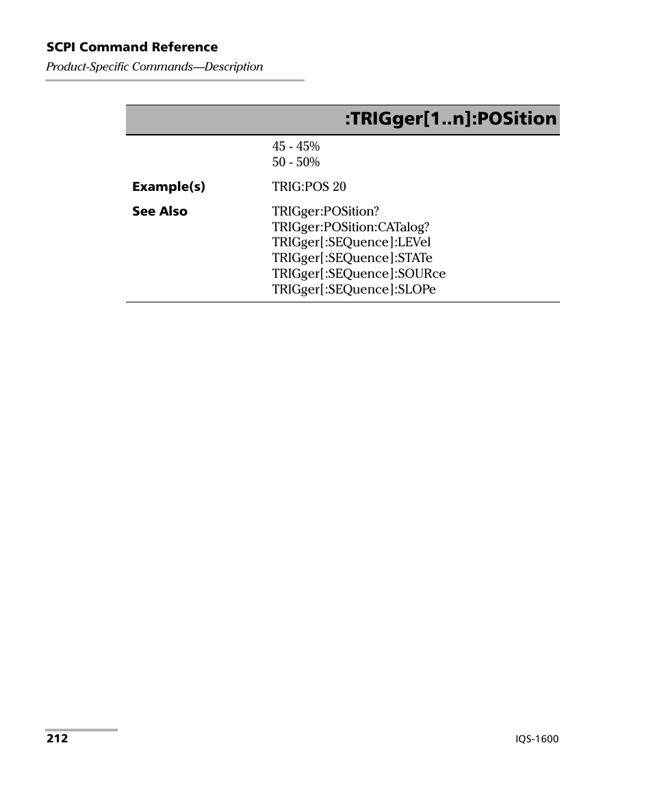 Trigger[1..n]:position | EXFO IQS-1600 High-Speed Power Meter for IQS-500/600 User Manual | Page 220 / 238