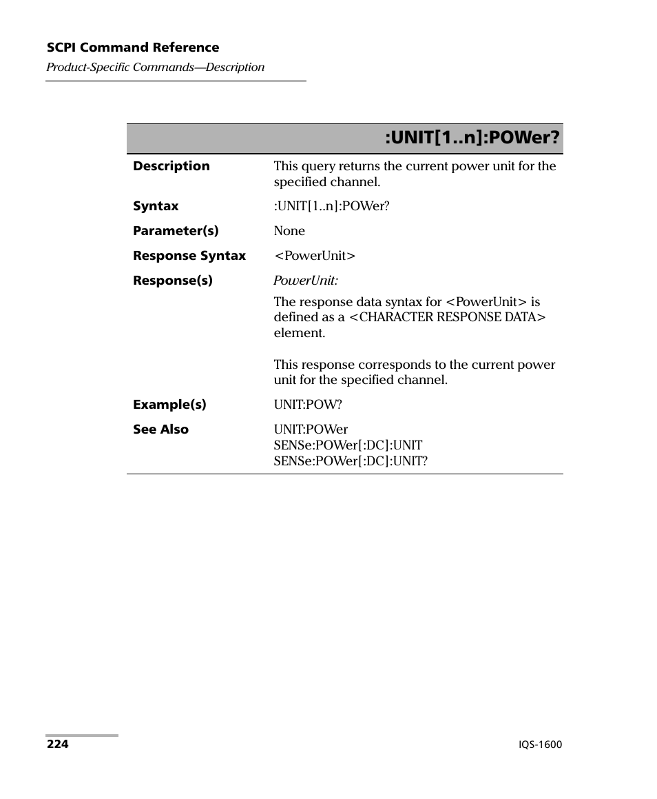 Unit[1..n]:power | EXFO IQS-1600 High-Speed Power Meter for IQS-500/600 User Manual | Page 232 / 238