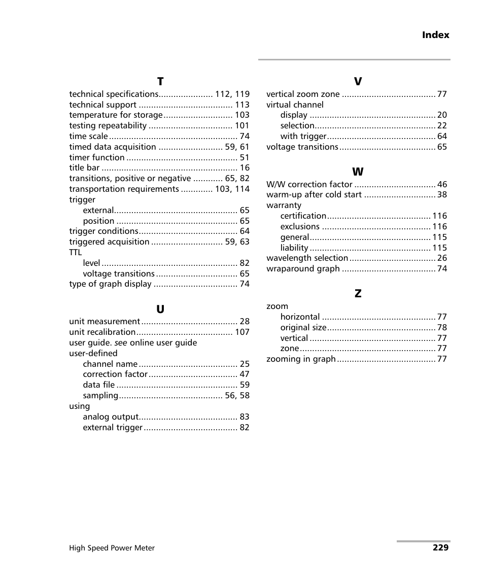 EXFO IQS-1600 High-Speed Power Meter for IQS-500/600 User Manual | Page 237 / 238