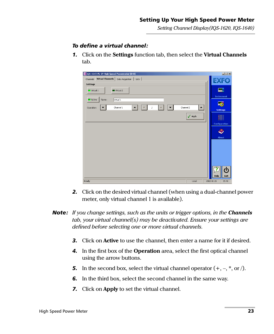 EXFO IQS-1600 High-Speed Power Meter for IQS-500/600 User Manual | Page 31 / 238