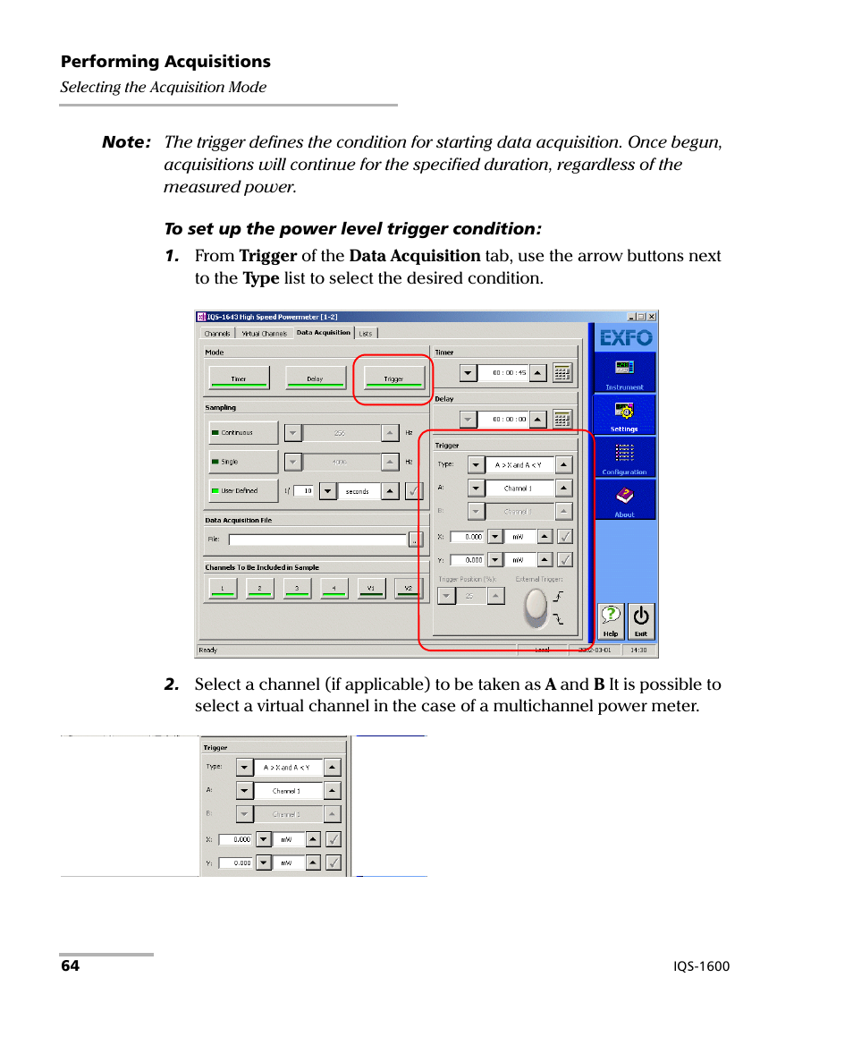 EXFO IQS-1600 High-Speed Power Meter for IQS-500/600 User Manual | Page 72 / 238