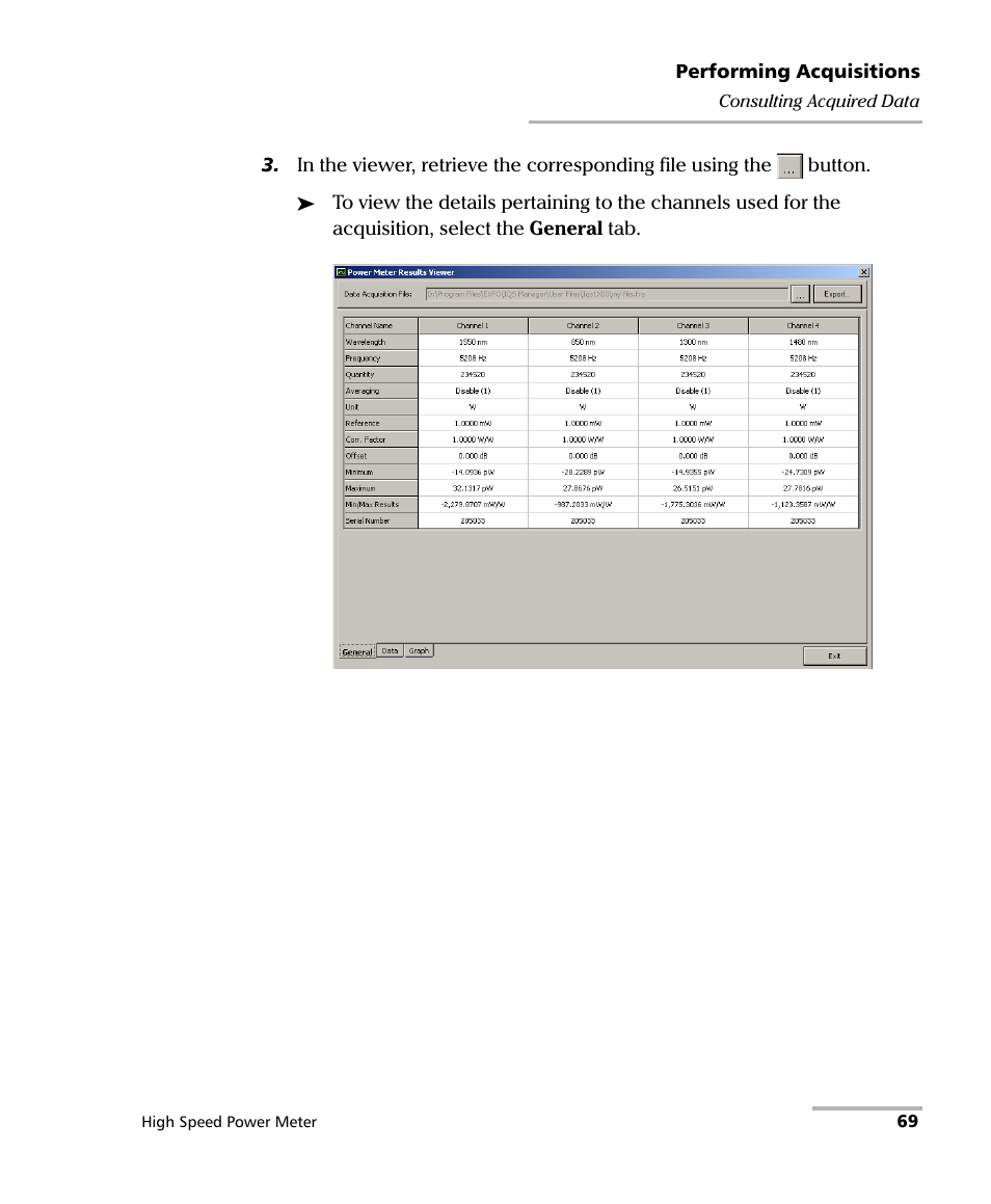 EXFO IQS-1600 High-Speed Power Meter for IQS-500/600 User Manual | Page 77 / 238