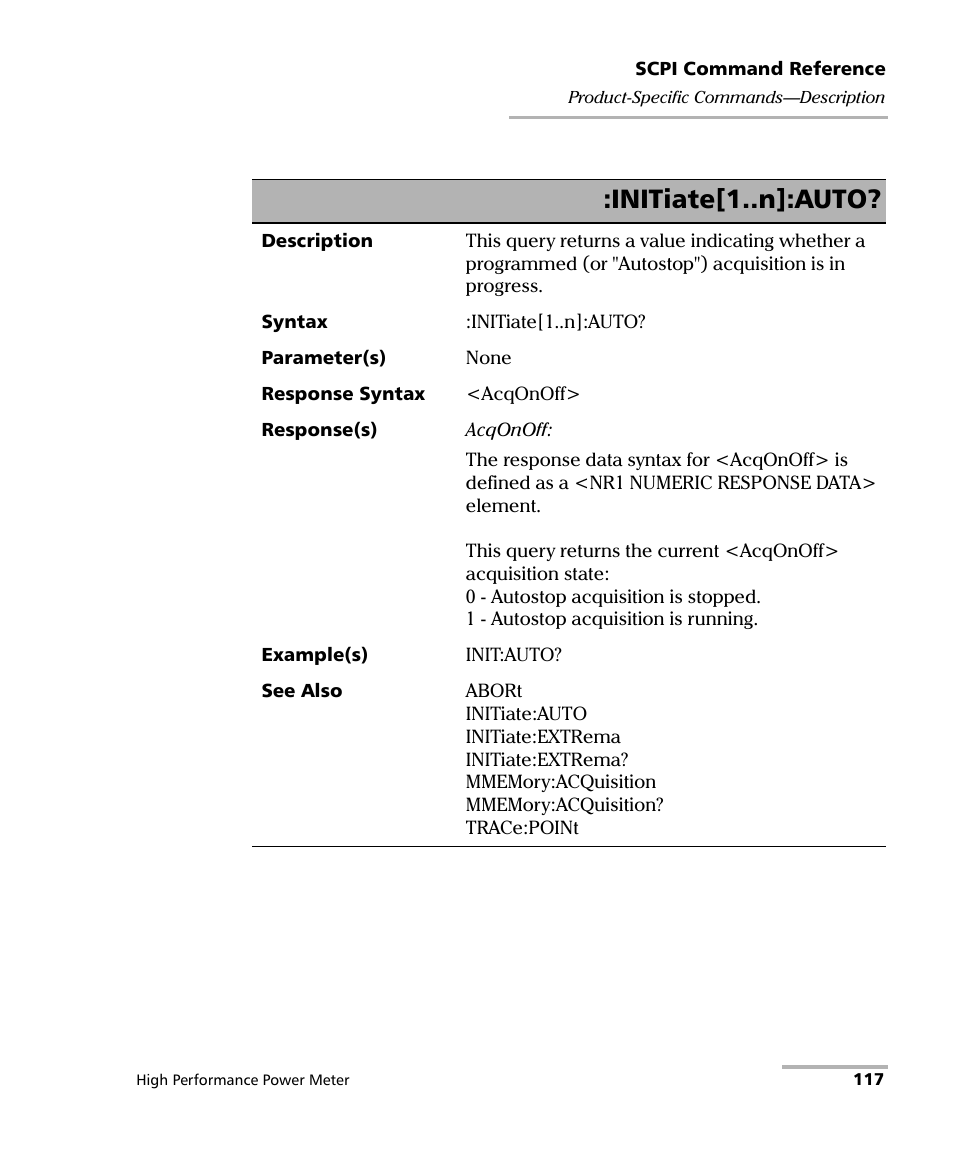 Initiate[1..n]:auto | EXFO IQS-1700 High Performance Power Meter for IQS-500/600 User Manual | Page 125 / 204