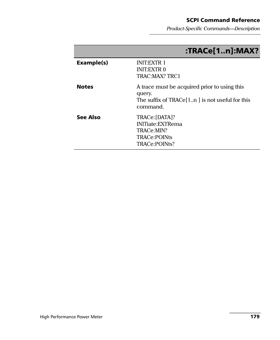 Trace[1..n]:max | EXFO IQS-1700 High Performance Power Meter for IQS-500/600 User Manual | Page 187 / 204