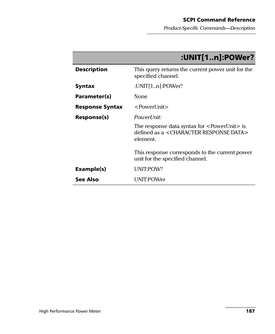 Unit[1..n]:power | EXFO IQS-1700 High Performance Power Meter for IQS-500/600 User Manual | Page 195 / 204