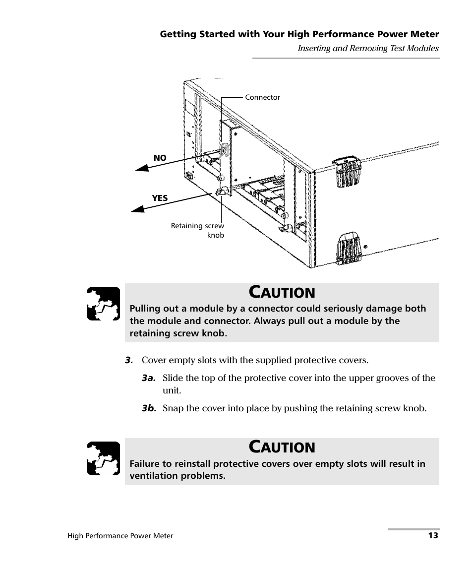 Aution | EXFO IQS-1700 High Performance Power Meter for IQS-500/600 User Manual | Page 21 / 204