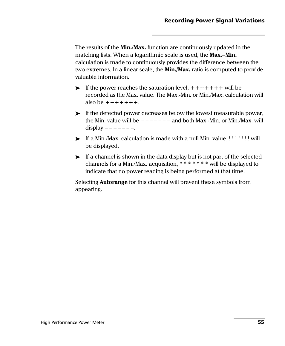 EXFO IQS-1700 High Performance Power Meter for IQS-500/600 User Manual | Page 63 / 204