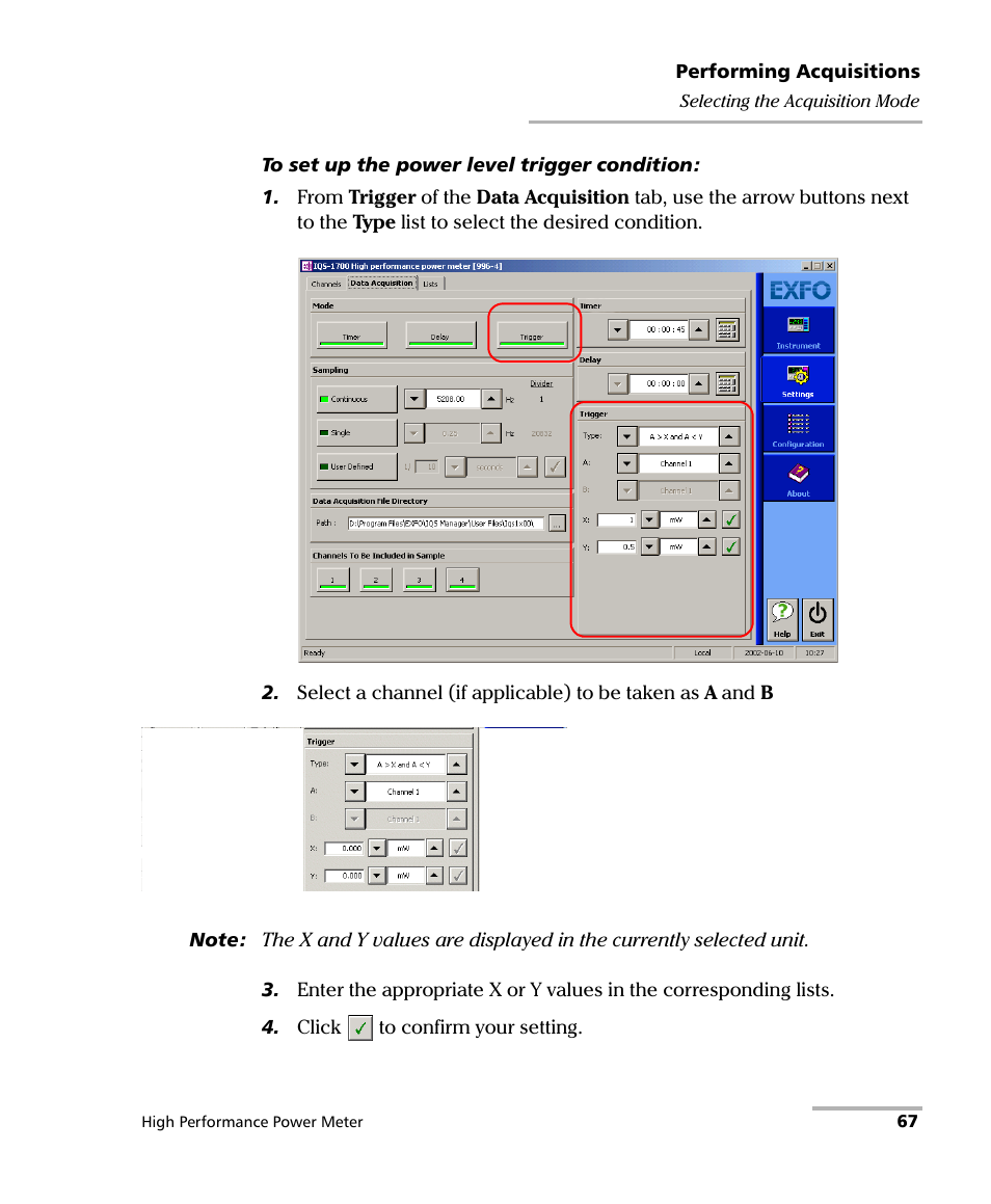 EXFO IQS-1700 High Performance Power Meter for IQS-500/600 User Manual | Page 75 / 204
