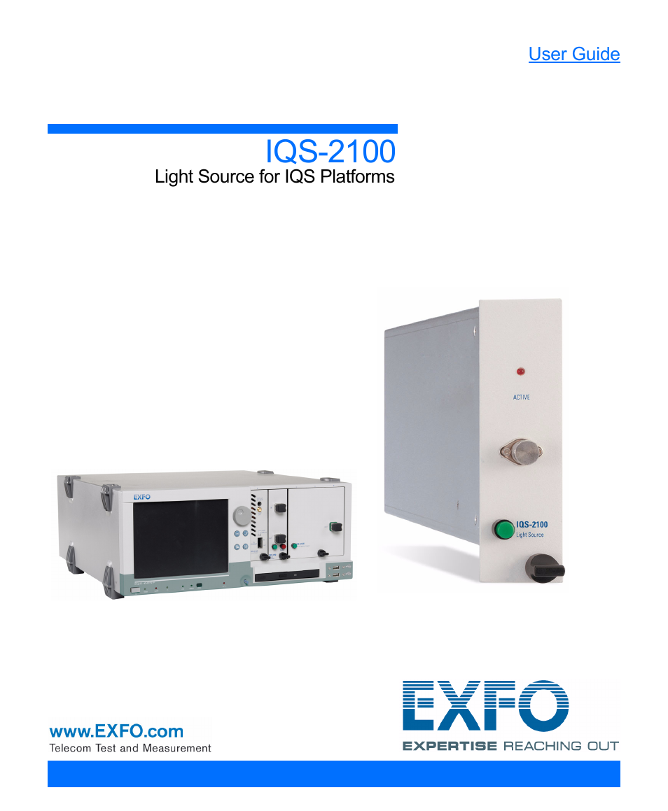 EXFO IQS-2100 Light Source for IQS-500/600 User Manual | 82 pages