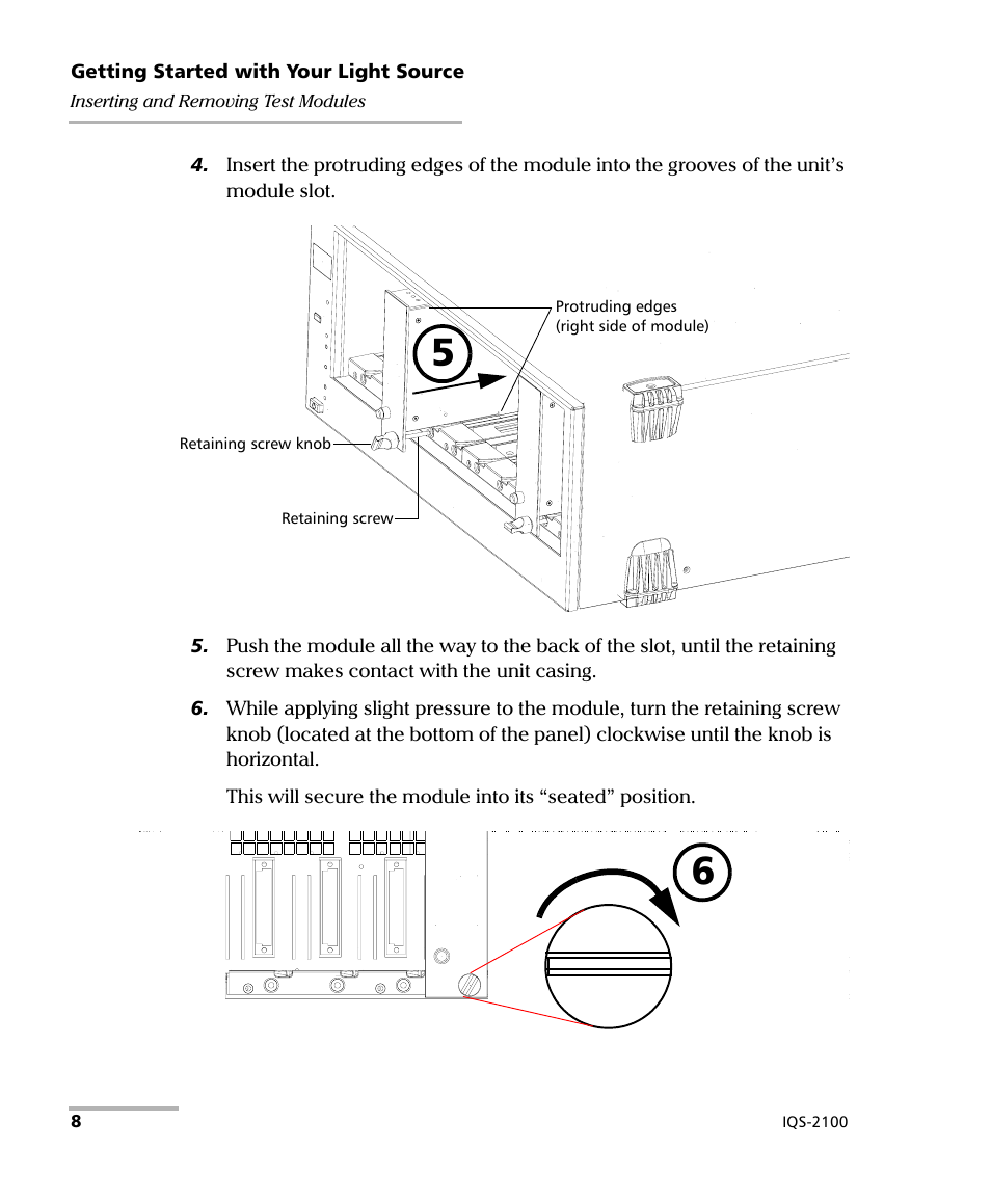 EXFO IQS-2100 Light Source for IQS-500/600 User Manual | Page 14 / 82